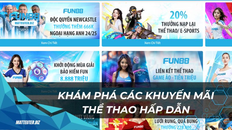 Khám phá các khuyến mãi thể thao hấp dẫn tại Fun88